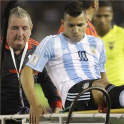 Aguero injured on international duty